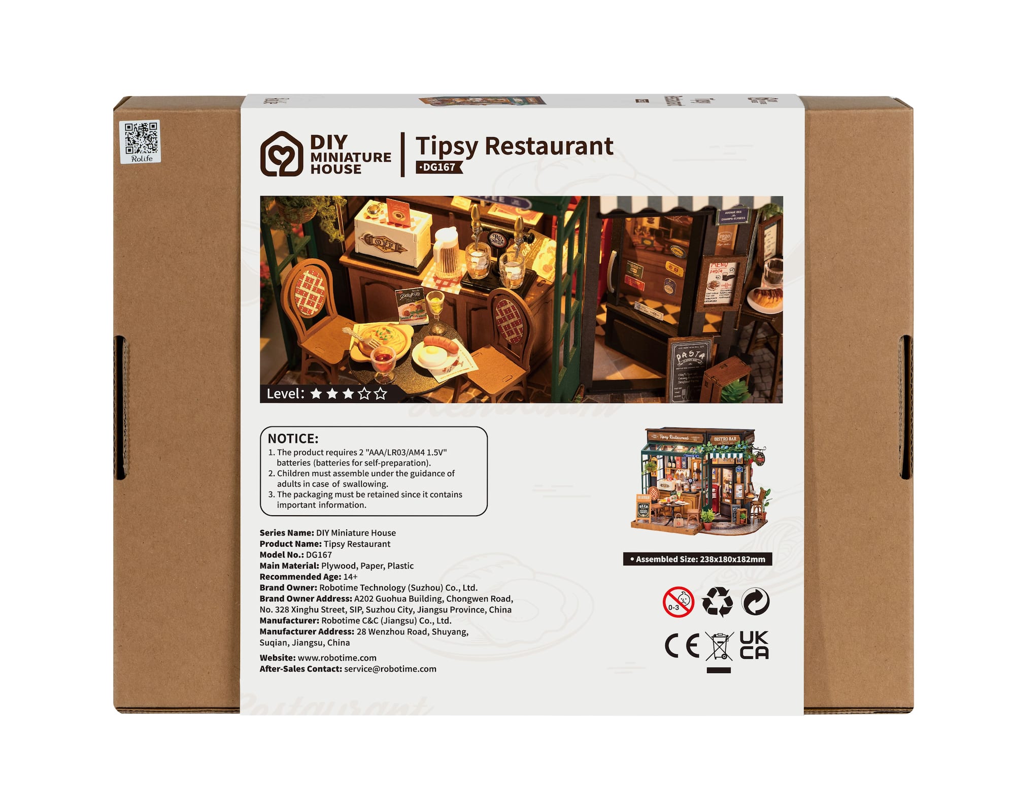 Rolife® Tipsy Restaurant DIY Miniature House Kit